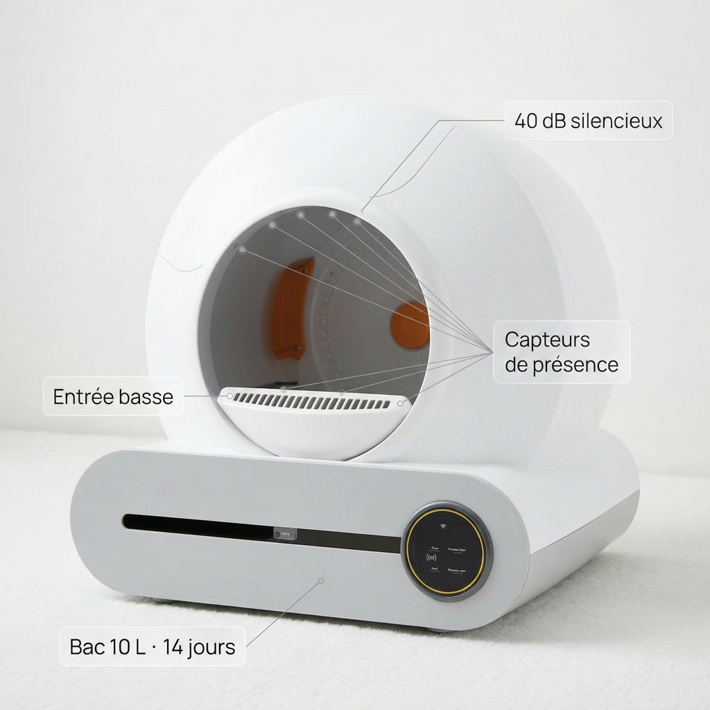 Litière Autonettoyante pour Chat — Minolea Sérénité